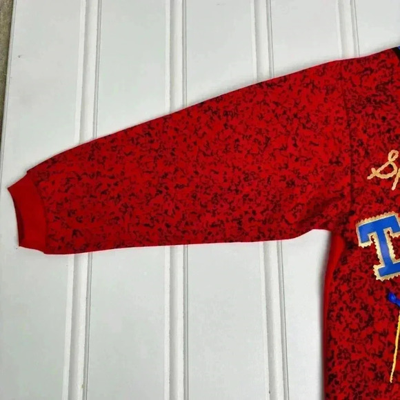 Vintage Academia Red Sport Team Senior Champ Cardigan Sweater Tickle Me athletic - Picture 6 of 11